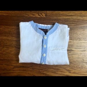 White Linen Dress Shirt 4y